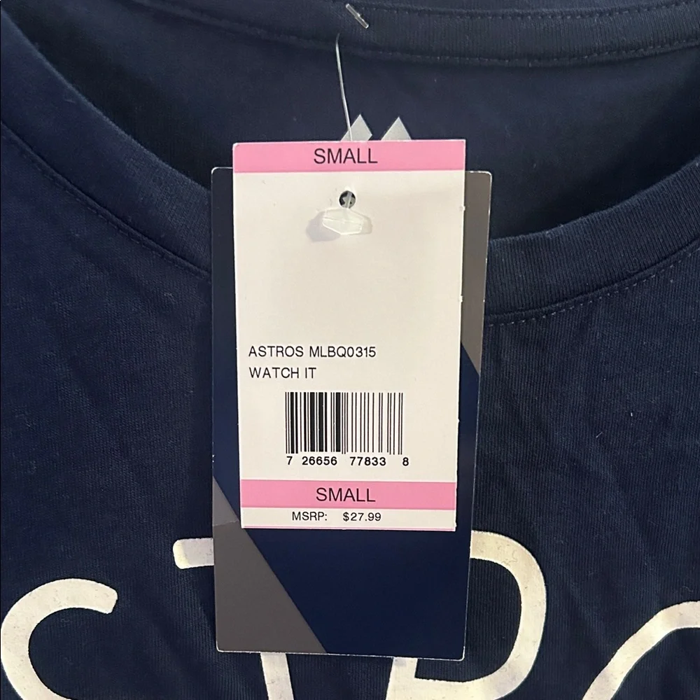 Houston Astros Baseball Size Small Genuine Merchandise MLB Tshirt NWT - Picture 2 of 5